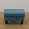 Green Flannel Living Room Sofa Ottoman