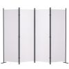 VEVOR Room Divider, 5.6 ft Room Dividers and Folding Privacy Screens (4-panel), Fabric Partition Room Dividers for Office, Bedroom, Dining Room, Study