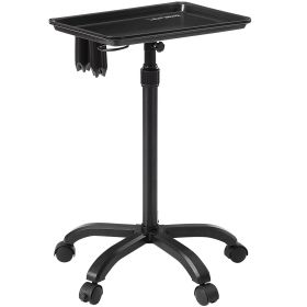 VEVOR Salon Tray Cart, 30"-43" Height Adjustable Rolling Salon Tray