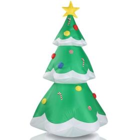 6.9 FT Lighted Christmas Inflatable Decoration, Inflatable Christmas Tree