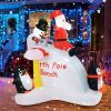 6 Feet Penguins and Santa Decoration