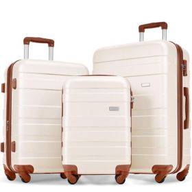 Luggage Sets New Model ABS Hardshell 3pcs Clearance Luggage Hardside Lightweight Durable Suitcase sets Spinner Wheels Suitcase with TSA Lock 20''24''2