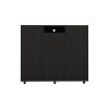 Double Door Cabinet Dresser Quizz, Bedroom, Black