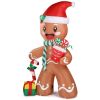 7.9 FT Lighted Christmas Inflatable Decoration, Inflatable Gingerbread Man Outdoor Decoration