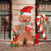 7.9 FT Lighted Christmas Inflatable Decoration, Inflatable Gingerbread Man Outdoor Decoration