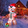 7.9 FT Lighted Christmas Inflatable Decoration, Inflatable Gingerbread Man Outdoor Decoration