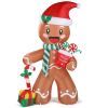 7.9 FT Lighted Christmas Inflatable Decoration, Inflatable Gingerbread Man Outdoor Decoration