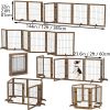 Dog Gate With Door Walk Through 144inch Extra Wide 32inch Tall 6 Panels Foldable Wire Pet Gate Barrier For House Doorway Stairs Pet Puppy Safety Fence