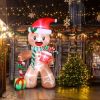 7.9 FT Lighted Christmas Inflatable Decoration, Inflatable Gingerbread Man Outdoor Decoration