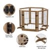 Dog Gate With Door Walk Through 144inch Extra Wide 32inch Tall 6 Panels Foldable Wire Pet Gate Barrier For House Doorway Stairs Pet Puppy Safety Fence