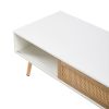 41.34 "rattan Coffee table - White