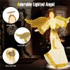 5.2 ft Christmas Pre-Lit Angel with Halo, Christmas Decorations