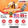 5 CORE Professional Dynamic Vocal Microphone Neodymium Cardioid Unidirectional Handheld Mic for Singing Karaoke Steel Mesh Grille Metal Body With ON O