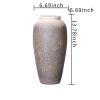 Vintage Sand Ceramic Vase 6.5"D x 13.5"H - Artisanal Piece for Your Home