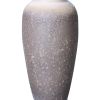 Vintage Sand Ceramic Vase 6.5"D x 13.5"H - Artisanal Piece for Your Home