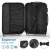 4 Piece Luggage Sets, 16/20/24/28" ABS Durable Suitcase Sets Double Wheels TSA Lock, Rose Gold