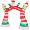 8.9 FT Lighted Christmas Inflatable Archway, Inflatable Santa Claus Christmas Arch