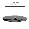 20" Round Tempered Glass Table Top Black Glass 1/4" Thick Round Polished Edge