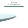 20" Round Tempered Glass Table Top Clear Glass 1/4" Thick Round Polished Edge