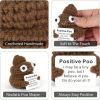 Poo Cute Crochet Potato Toy with Inspirational Quote Card, Ideal Novelty Gag Gift for Friends, Birthdays, Home Decor, Teachers