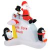 6 Feet Penguins and Santa Decoration