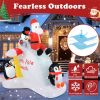 6 Feet Penguins and Santa Decoration