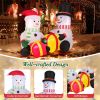 5 Feet Snowman Christmas Inflatables with Gift Boxes