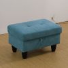 Green Flannel Living Room Sofa Ottoman