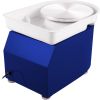 Pottery Wheel 28cm Pottery Forming Machine with Detachable Basin Foot Pedal Control 350W Art Craft DIY Clay Tool for Art Craft Work and Home DIY Blue