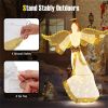 5.2 ft Christmas Pre-Lit Angel with Halo, Christmas Decorations