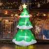 6.9 FT Lighted Christmas Inflatable Decoration, Inflatable Christmas Tree