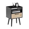 Single draw nightstand - Black