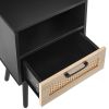 Single draw nightstand - Black