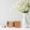 Beech wood teacup candle holder