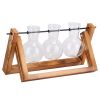 mothers day gifts-Desktop Glass Planter Bulb Plant Terrarium with Wooden Stand