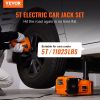 VEVOR Electric Car Jack, 5 Ton/11023 LBS Hydraulic Jack with Electric Impact Wrench, Portable Car Lift with Built-in Inflatable Pump