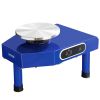 Pottery Wheel, 10in Ceramic Wheel Forming Machine, Foot Pedal ABS Detachable Basin, 60-300RPM Adjustable Speed Manual LCD Panel