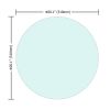 20" Round Tempered Glass Table Top Clear Glass 1/4" Thick Round Polished Edge