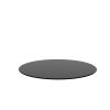 20" Round Tempered Glass Table Top Black Glass 1/4" Thick Round Polished Edge