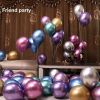 Metal Balloon Wedding Arrangement New House Decoration Birthday party Holiday Opening Ceremony 10 inch Latex Balloon Thickening