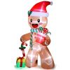 7.9 FT Lighted Christmas Inflatable Decoration, Inflatable Gingerbread Man Outdoor Decoration