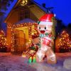 7.9 FT Lighted Christmas Inflatable Decoration, Inflatable Gingerbread Man Outdoor Decoration