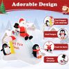 6 Feet Penguins and Santa Decoration