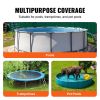 VEVOR 15 Ft Round Pool Cover, Solar Covers for Above Ground Pools, Safety Pool Cover with Drawstring Design, PVC Summer Pool Cover