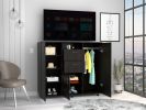 Double Door Cabinet Dresser Quizz, Bedroom, Black