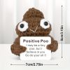 Poo Cute Crochet Potato Toy with Inspirational Quote Card, Ideal Novelty Gag Gift for Friends, Birthdays, Home Decor, Teachers