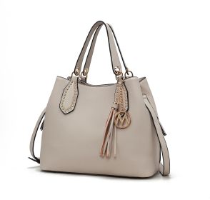 MKF Collection Lana Hobo Shoulder Bag Vegan Leather Women by Mia k (Material: Vegan Leather, Color: Beige)