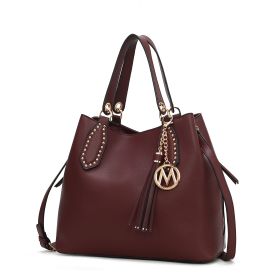 MKF Collection Lana Hobo Shoulder Bag Vegan Leather Women by Mia k (Material: Vegan Leather, Color: Chocolate)