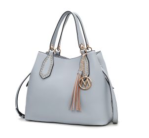 MKF Collection Lana Hobo Shoulder Bag Vegan Leather Women by Mia k (Material: Vegan Leather, Color: Denim)