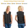 Heat Jacket Vest 3 Heating Gear Adjustable USB Heated Vest Warm Heat Coat Vest w/ 5 Heating Pads For Men Women Winter Outdoor Activity